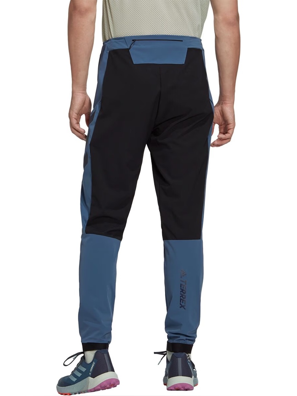 Adidas Terrex Hybrid Outdoor Trail Running Pant Blue / Black Size Small